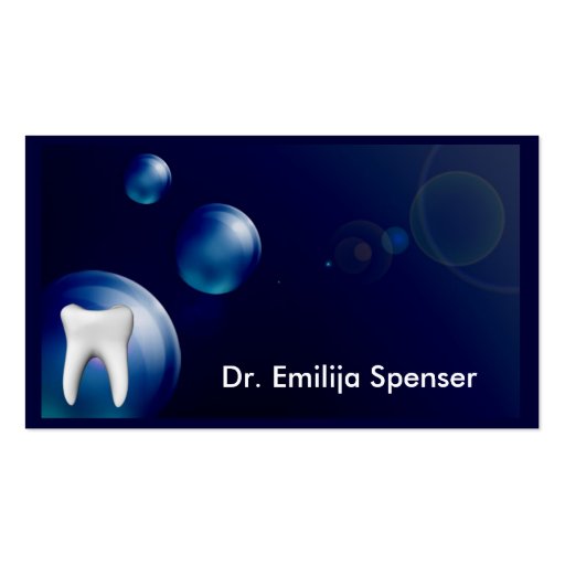 Tarjeta de visita dental elegante del arte