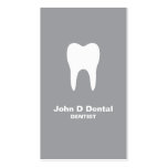 Tarjeta de visita dental gris y blanca del dentist