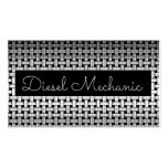 Tarjeta de visita diesel del mecánico del metal