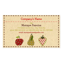 Tarjeta de visita dulce del jardín