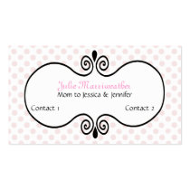 Tarjeta de visita elegante de la mamá de la alta m tarjetas de negocio
