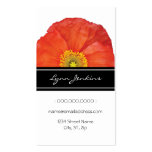 Tarjeta de visita elegante de las amapolas rojas