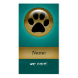 tarjeta de visita elegante del cuidado de animales tarjetas de negocio