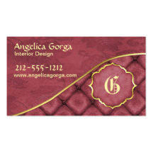 Tarjeta de visita elegante del damasco del vino