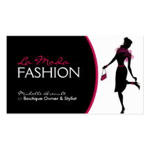 Tarjeta de visita elegante del diseñador de moda