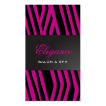 Tarjeta de visita elegante del estampado de zebra