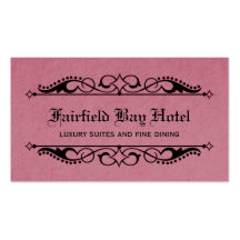 Tarjeta de visita elegante del Flourish, baya