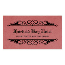 Tarjeta de visita elegante del Flourish, de color 