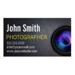 Tarjeta de visita elegante del fotógrafo de la len