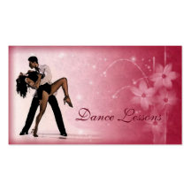 Tarjeta de visita elegante del perfil de la danza
