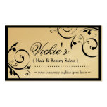 Tarjeta de visita elegante del salón de belleza