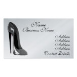 Tarjeta de visita elegante del zapato del estilete