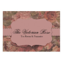 Tarjeta de visita elegante subió Victorian