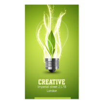 tarjeta de visita energic creativa del bulbo