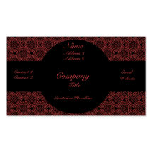 Tarjeta de visita enrrollada de la elegancia, roja