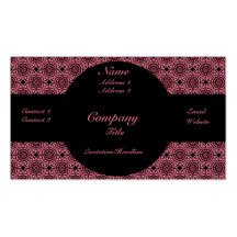 Tarjeta de visita enrrollada de la elegancia, rosa