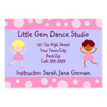 Tarjeta de visita femenina del estudio de la danza