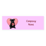 Tarjeta de visita flaca de Stafforshire bull terri