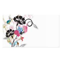 Tarjeta de visita floral