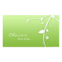 Tarjeta de visita floral blanca de los remolinos d