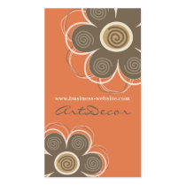 Tarjeta de visita floral de la decoración tarjetas de negocio
