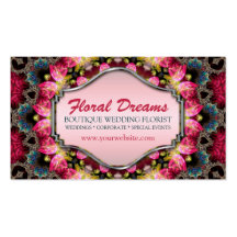 Tarjeta de visita floral del arte del fractal del 