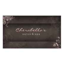 Tarjeta de visita floral del balneario de color to