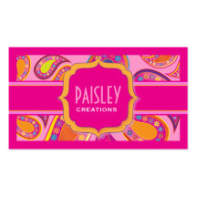 Tarjeta de visita floral del fiesta de Paisley
