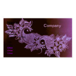 tarjeta de visita floral del mehndi violeta de la 