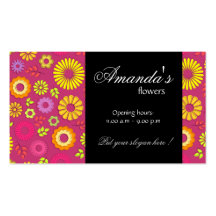 Tarjeta de visita floral del verano colorido