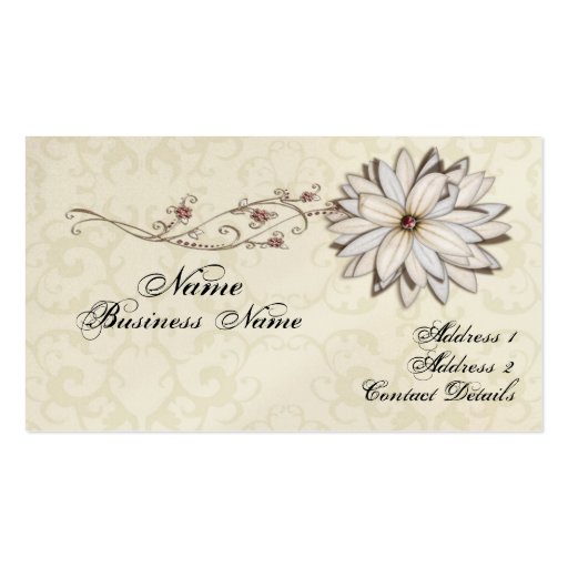 Tarjeta de visita floral elegante