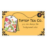 Tarjeta de visita floral herbaria de la bolsita de