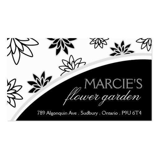 Tarjeta de visita floral intrépida