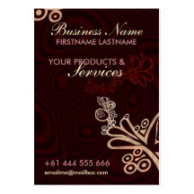 Tarjeta de visita floral líquida maravillosa