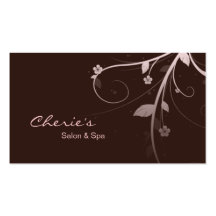 Tarjeta de visita floral rosada de los remolinos d