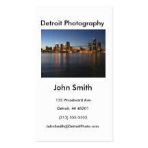 Tarjeta de visita, fotografía de Detroit