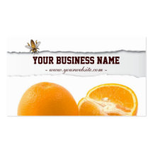 Tarjeta de visita fresca de los naranjas