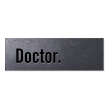 Tarjeta de visita fresca del doctor Mini de negro 