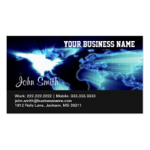 Tarjeta de visita global del mapa