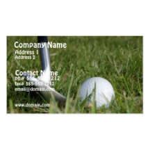 Tarjeta de visita Golfing de la foto