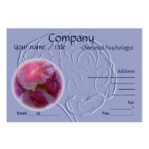 Tarjeta de visita grabada en relieve del cerebro d
