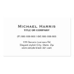 Tarjeta de visita gris blanca elegante simple mode