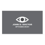 Tarjeta de visita gris del oftalmólogo o del optom