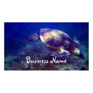 Tarjeta de visita hawaiana de la tortuga de mar de