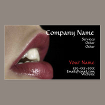 Tarjeta de visita hermosa de los labios tarjetas de negocio