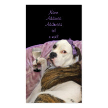 tarjeta de visita inglesa del bulldogge del olde