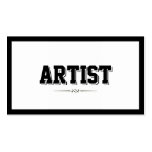 Tarjeta de visita intrépida moderna del artista de
