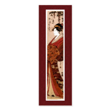 Tarjeta de visita japonesa de la pintura del vinta