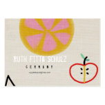 Tarjeta de visita jugosa de Apple del naranja dulc