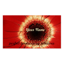 tarjeta de visita ladscaping del gerbera